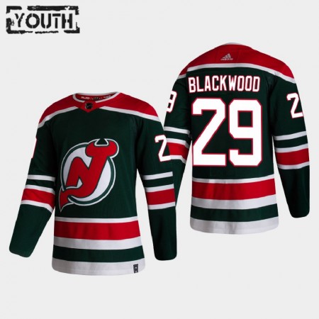 New Jersey Devils Mackenzie Blackwood 29 2020-21 Reverse Retro Authentic Shirt - Kinderen